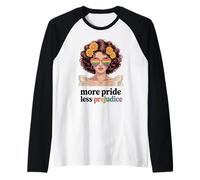 More Pride Less Prejudice Rainbow Heart - Occhiali da Sole Freedom Maglia con Maniche Raglan