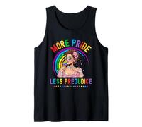 More Pride Less Prejudice Rainbow Vintage LGBTQ Ally Tee Canotta