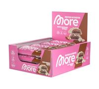 MORE Protein Satisbites, confezione da 12 barrette proteiche, 12 x 2 x 25 g | Cioccolato bianco nocciola, fino a 16 g di proteine per porzione, senza zuccheri aggiunti, prodotto in Germania