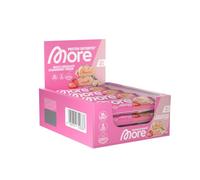MORE Protein Satisbites, confezione da 12 barrette proteiche | Cioccolato bianco fragola, 12 x 2 x 25 g, fino a 16 g di proteine per porzione, senza zuccheri aggiunti, prodotto in Germania