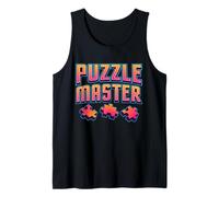 More Puzzle Less Stress Jigsaw Lover Maglietta Grafica Colorata Canotta
