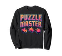 More Puzzle Less Stress Jigsaw Lover Maglietta Grafica Colorata Felpa