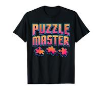 More Puzzle Less Stress Jigsaw Lover Maglietta Grafica Colorata Maglietta