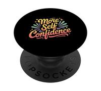 More Self Confidence Mindset Wellness Personality - PopSockets PopGrip Adesivo