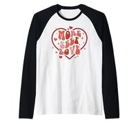 More Self Love Retro Groovy Heart Single Trendy Citazione Maglia con Maniche Raglan