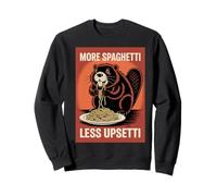 More Spaghetti Less Upsetti Beaver Design per Gli Amanti del Cibo Felpa