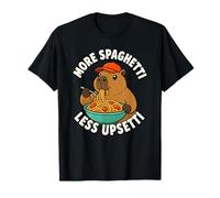 More Spaghetti Less Upsetti Capybara Spaghetti Divertenti per Bambini Maglietta