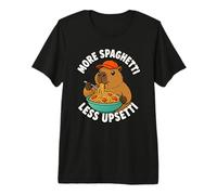 More Spaghetti Less Upsetti Capybara Spaghetti Divertenti per Bambini Maglietta Premium