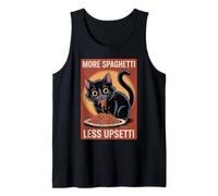 More Spaghetti Less Upsetti Cat Design per Gli Amanti del Cibo Canotta
