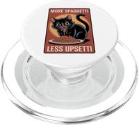 More Spaghetti Less Upsetti Cat Design per gli amanti del cibo PopSockets PopGrip per MagSafe