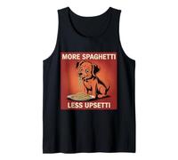 More Spaghetti Less Upsetti Dog Puppy Design per Gli Amanti del Cibo Canotta