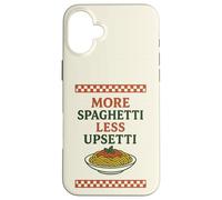 More Spaghetti Less Upsetti Funny Pasta Lover Scacchiera Custodia per iPhone 16 Plus