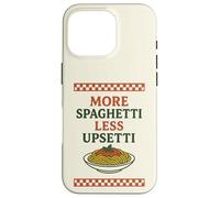 More Spaghetti Less Upsetti Funny Pasta Lover Scacchiera Custodia per iPhone 16 Pro