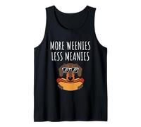 More Weenies Less Meanies Dachshund Lover Funny Dog Saying Canotta
