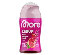 More Zerup, pompelmo rosa, 65 ml, per un massimo di 8 litri di bevanda pronta da bere, sciroppo senza zucchero con veri estratti di frutta, vegano, zero calorie, prodotto in Germania
