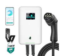 Morec Wallbox 7,4KW Tipo 2 Colonnina Ricarica Auto Elettrica con Smart APP connessa tramite WIFI e Bluetooth, Caricabatterie EV monofase 6-32A 6M con standard IEC62196-2, RCD tipo B per BEV/PHEV