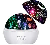 Moredig Lampada Proiettore Bambini, Lampada Bambini Notturna Proiettore per Regali Ruotabile Luce Notturna Bambini con 4 Colori per Bambini, Adatto come Regali Bambini, Regalo Bambina
