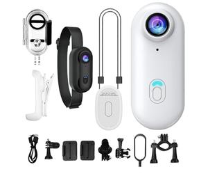 Moreeulsi Action Camera, 6.45x2.8x2cm Indossabile Camer-a, Pollice Came-ra, Pollice Action Cam-era, Indossabile Portatile Cam Per Sport Moto Ciclismo Palestra Escursioni Outdoor Viaggi Avventure