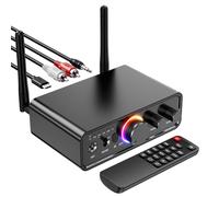 MOREGAX Aggiornato M18 Bluetooth 5.3 Ricevitore Audio Trasmettitore per Home Stereo TV, HiFi Wireless Bluetooth Adattatore Audio a Bassa Latenza, Supporta USB, RCA, 3.5mm AUX, DAC, Coassiale, Ingresso