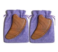 Moreinday Gua Sha Strumento per il viso, confezione da 2 strumenti per il viso Gua Sha, strumento di massaggio Guasha in legno di sandalo verde per ridurre il gonfiore