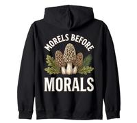 Morel Hunter Humor Morels Prima della Morale Felpa con Cappuccio