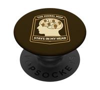 Morel Hunter Umorismo La mappa della spugnola rimane nella mia testa PopSockets PopGrip Adesivo