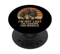 Morel Mushrooms Hunter, Funny, I'm not Lost, PopSockets PopGrip Adesivo