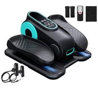 Morelax Ellittica Sotto la Scrivania, Ellipse Leg Exerciser per Anziani Completamente Assemblata, Silenziosa e Portatile, Pedaliera Elettrica con Fasce di Resistenza, Telecomando e 12 Velocit