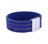 Morella Bracciale Donna Decorato con zirconi e con Chiusura Magnetica Blu