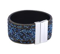 Morella Bracciale Donna Decorato con zirconi e con Chiusura Magnetica Blu