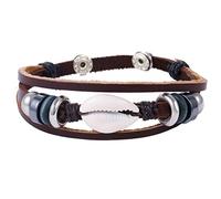 Morella Bracciale Donna Marrone con Perline e Conchiglia