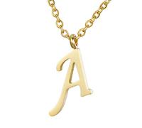 Morella Collana da Donna in Acciaio Inox Oro con Ciondolo Lettera A