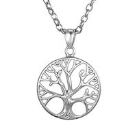Morella Collane da Donna con Ciondolo a Forma dell' Albero della Vita - Speranza Argento 70 cm in Sacchetto di Velluto