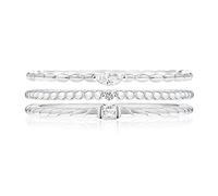 Tris di Anelli Donna MORELLATO 1930 SAHA140 Argento 925% Swarovski 3 Misure