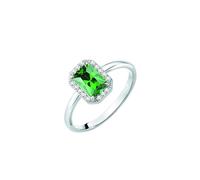 Morellato Anello in argento scintillante con pietra verde Tesori SAIW76 58 mm