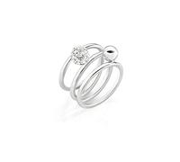 Morellato Anello da donna, Collezione Luminosa, in acciaio e cristalli - SAET09012