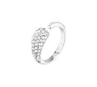 Morellato Anello Donna in Acciaio, Cristalli, Collezione DESIGN, Chunky, Goccia, Pavé