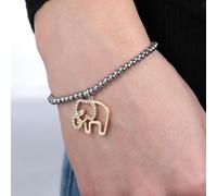 MORELLATO,BRACCIALE DONNA ACCIAIO MOD.ENJOY SAJE23,CIONDOLO ELEFANTE ORO ZIRCONI