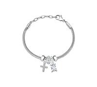 Morellato Bracciale Donna in Acciaio, Cubic Zirconia, Cristalli, Collezione Drops, Croce - SCZ1314