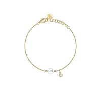 Morellato Bracciale Donna in Argento 925‰, Placcatura Oro Giallo 18k, Collezione Perle Contemporary, Perla - SAWM06