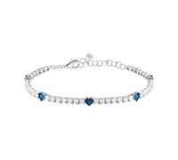Morellato Bracciale Donna in Argento 925‰ riciclato, Tennis, Cuore, Collezione TESORI, Regalo Fidanzata