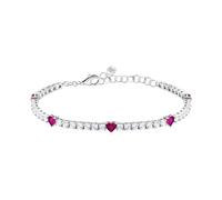 MORELLATO Bracciale Donna in Argento 925 riciclato, Tennis, Cuore, Collezione TESORI, Regalo Fidanzata