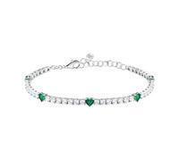 Morellato Bracciale Donna in Argento 925‰ riciclato, Tennis, Cuore, Collezione TESORI, Regalo Fidanzata