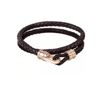 Morellato Bracciale Doppio In Pelle Marrone Moody Sqh3 40 cm - Bracciale