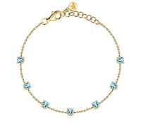 Morellato Bracciale Placcato Oro Con Zirconi Cubici Blu Tesori Saiw305 - Bracciale