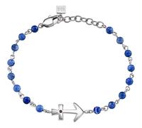 Bracciale Uomo Morellato Nobile SAKB09 Acciaio + Cristalli Blu con Ancora