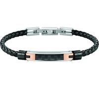 Morellato Bracciale Uomo Pelle Nera Moody - Bracciale