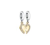 MORELLATO Charm Donna in Acciaio, Cristalli, Collezione DROPS, Cuore Coppia - SCZ1358W