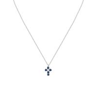 COLLANA TESORI CROCE ZIRCONI BLU E BIANCO DONNA MORELLATO