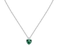 Morellato Collana Donna in Argento 925‰, Zircone, Collezione Tesori, Cuore Verde - SAIW160